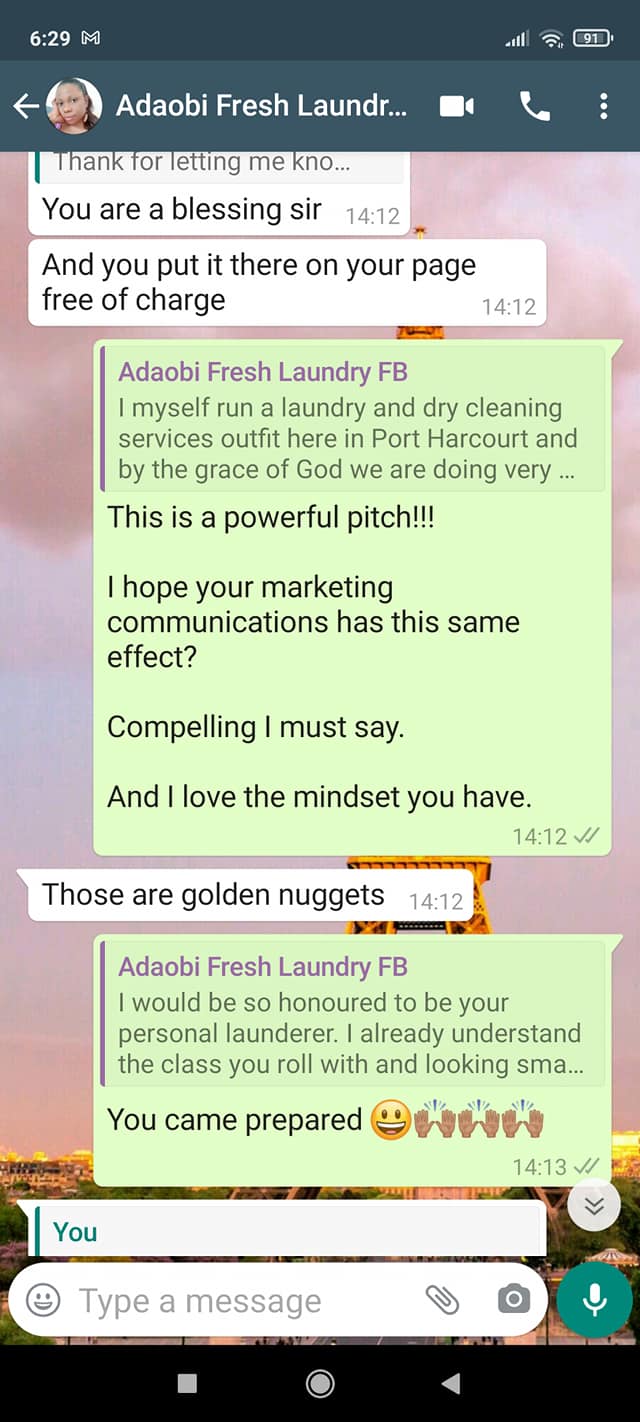 marketing a laundry business